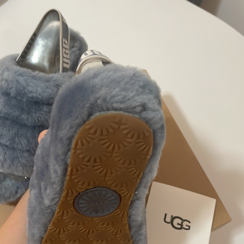 Ugg Fluff Yeah Blue Slippers - Picture 10 of 10
